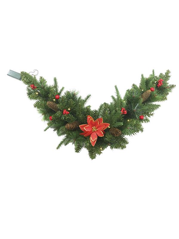 PVC PE Pine Needle Series-90CM Mây cong có trang trí Vòng hoa Giáng sinh