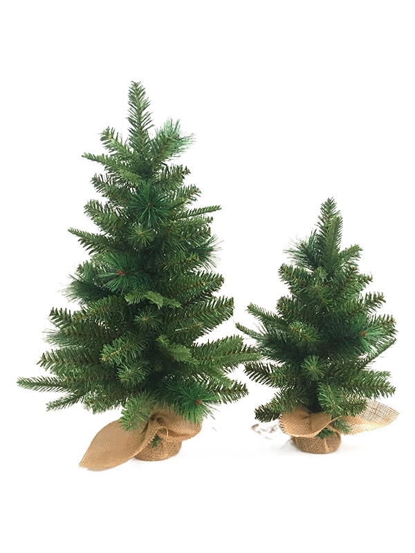 Cây thông Noel PVC PE Series Cây thông Noel-40CM Chân túi vải lanh